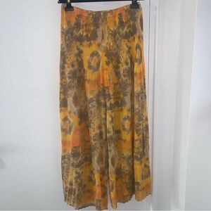Vintage pleated pants with Tie-Dye Ankle-Length Women's Pants